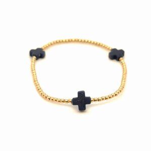Enewton Gray Crosses Beaded Bracelet
